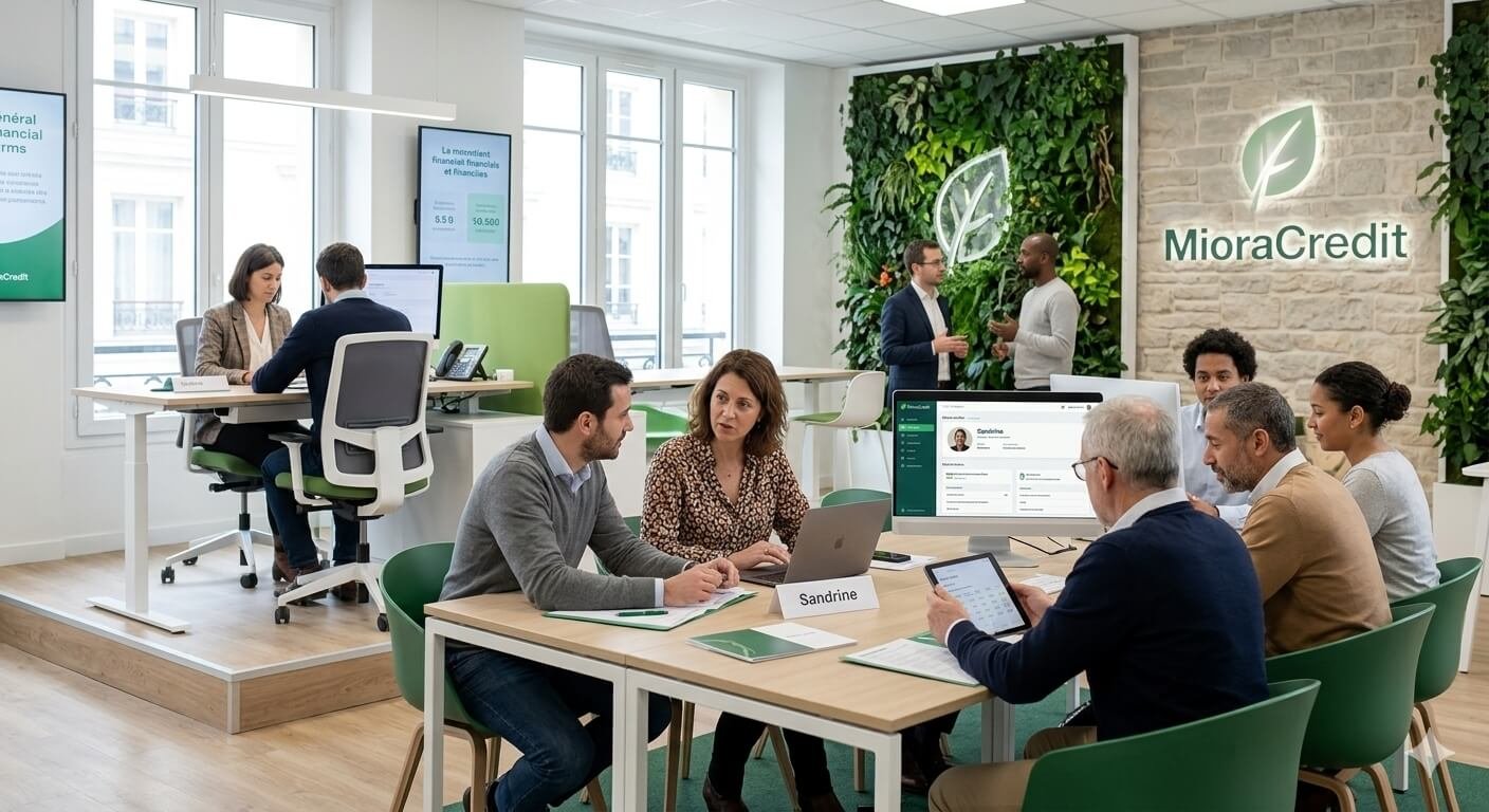 L'équipe MIORA CREDIT réunie dans ses locaux