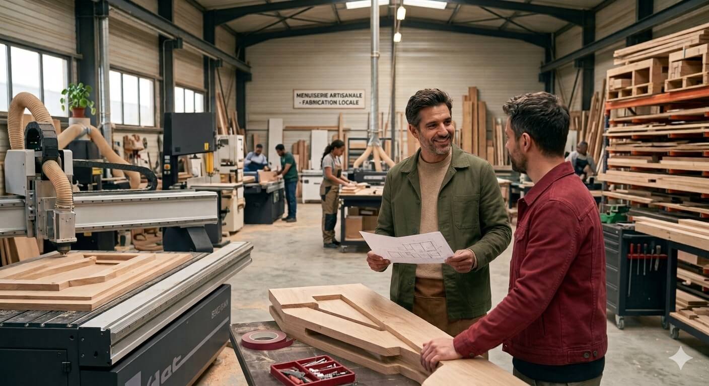 Dirigeant de PME dans son atelier de production